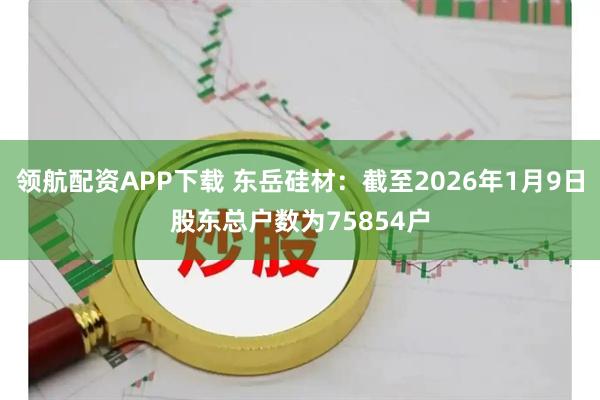 领航配资APP下载 东岳硅材：截至2026年1月9日股东总户数为75854户